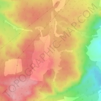 Topografische Karte Los Matorrales, Höhe, Relief