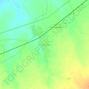 Topografische Karte Haidarnagar, Höhe, Relief