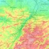 Topografische Karte Brussels, Höhe, Relief