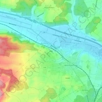 Topografische Karte Hole, Höhe, Relief
