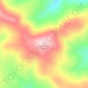 Topografische Karte Cerro Teta, Höhe, Relief