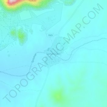 Topografische Karte Spitzkoppe, Höhe, Relief