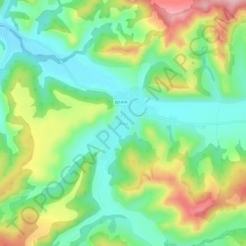 Topografische Karte Buia, Höhe, Relief