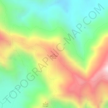 Topografische Karte Gawaldev/Muda, Höhe, Relief