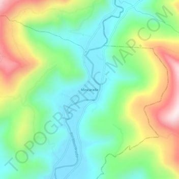 Topografische Karte Mascarada, Höhe, Relief
