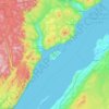 Topografische Karte Île aux Coudres, Höhe, Relief