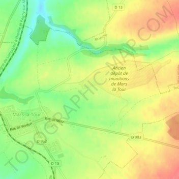 Topografische Karte Filiere, Höhe, Relief