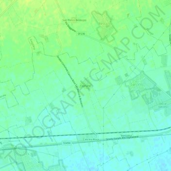 Topografische Karte Fagnano, Höhe, Relief