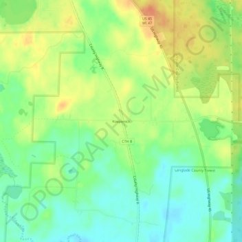 Topografische Karte Koepenick, Höhe, Relief