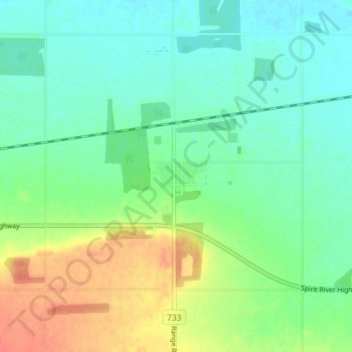 Topografische Karte Wanham, Höhe, Relief