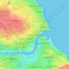 Topografische Karte North Shields, Höhe, Relief