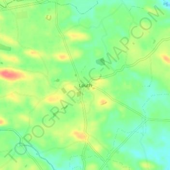 Topografische Karte Louth, Höhe, Relief