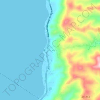 Topografische Karte Consuelo, Höhe, Relief