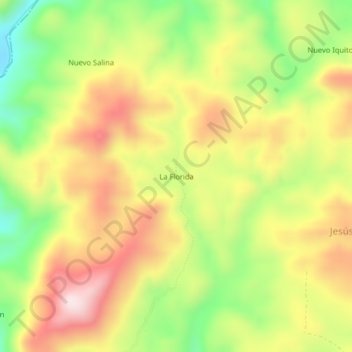 Topografische Karte La Florida, Höhe, Relief