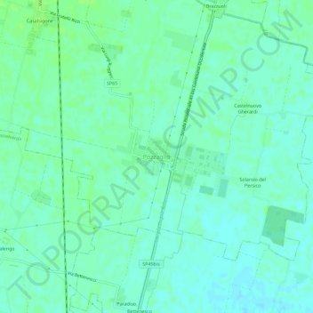 Topografische Karte Pozzaglio, Höhe, Relief