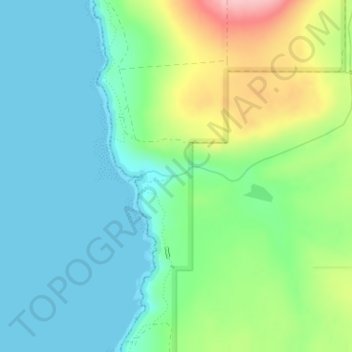 Topografische Karte Quininup Falls, Höhe, Relief