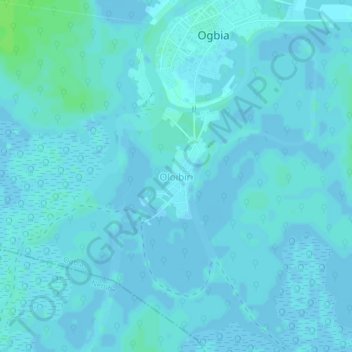 Topografische Karte Oloibiri, Höhe, Relief