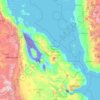 Topografische Karte Region des südlichen Roten Meeres, Höhe, Relief