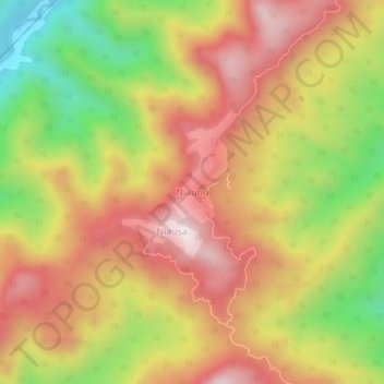 Topografische Karte Niaunu, Höhe, Relief