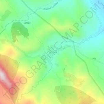 Topografische Karte Catolés, Höhe, Relief