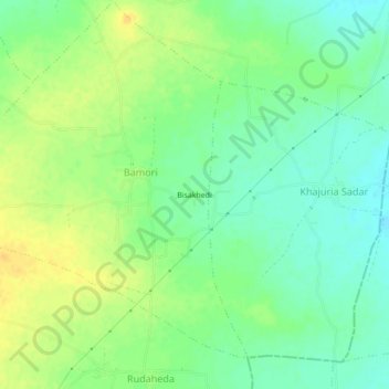 Topografische Karte Bisakhedi, Höhe, Relief