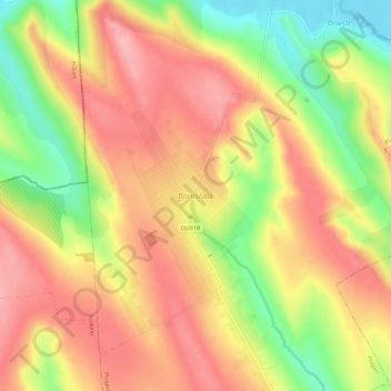 Topografische Karte Borosoaia, Höhe, Relief
