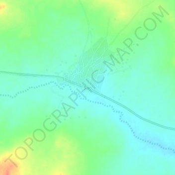 Topografische Karte Sao, Höhe, Relief