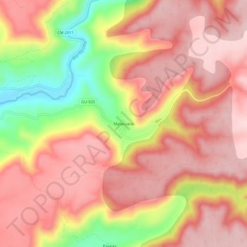 Topografische Karte Malacuera, Höhe, Relief