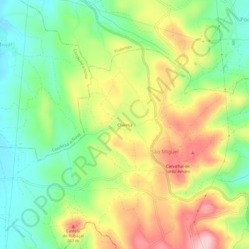 Topografische Karte Chainça, Höhe, Relief
