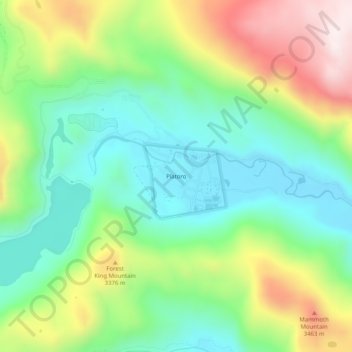 Topografische Karte Platoro, Höhe, Relief
