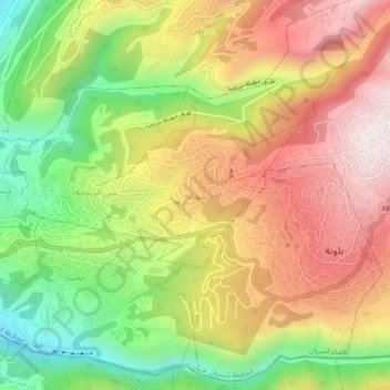 Topografische Karte Sehaile, Höhe, Relief