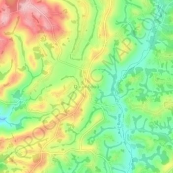 Topografische Karte Doumbouo, Höhe, Relief