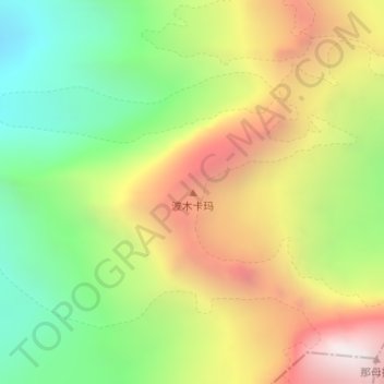 Topografische Karte 波木卡玛, Höhe, Relief
