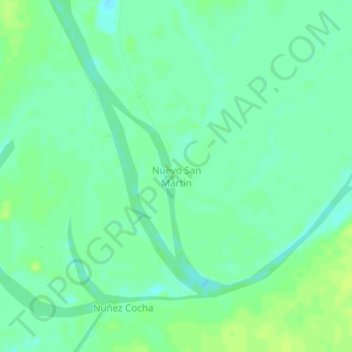 Topografische Karte Nuevo San Martin, Höhe, Relief