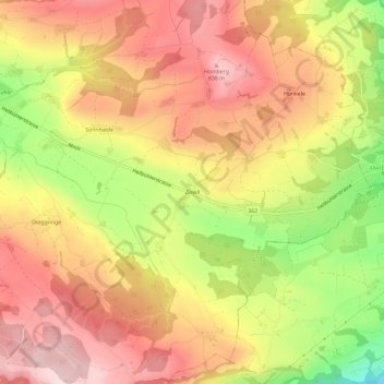 Topografische Karte Ziswil, Höhe, Relief