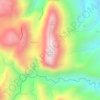 Topografische Karte Mount Unapan, Höhe, Relief