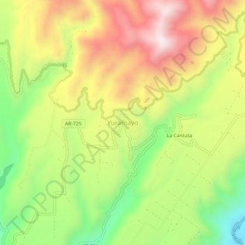 Topografische Karte Yuramayo, Höhe, Relief