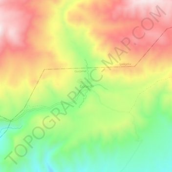 Topografische Karte Gölardı, Höhe, Relief