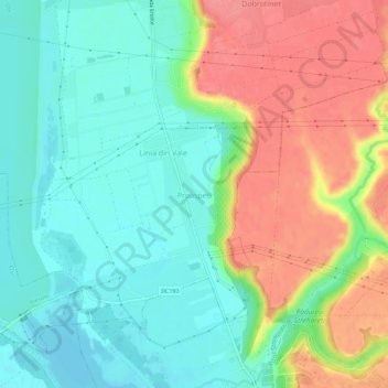 Topografische Karte Proaspeți, Höhe, Relief