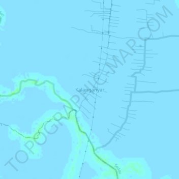 Topografische Karte Kalanganyar, Höhe, Relief