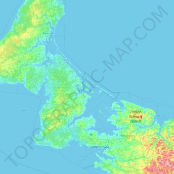 Topografische Karte Lennox Island, Höhe, Relief