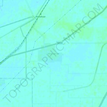 Topografische Karte Manaksar, Höhe, Relief