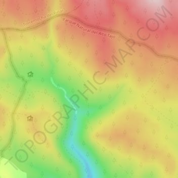 Topografische Karte Los Moretes, Höhe, Relief