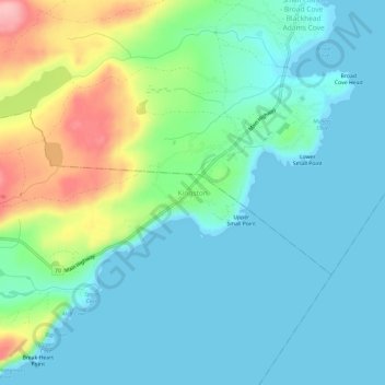Topografische Karte Kingston, Höhe, Relief