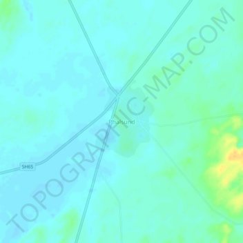 Topografische Karte Phalsund, Höhe, Relief