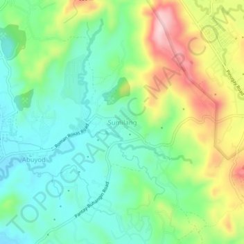Topografische Karte Sumilang, Höhe, Relief