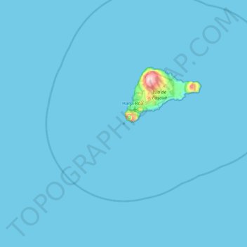 Topografische Karte Motu Nui, Höhe, Relief