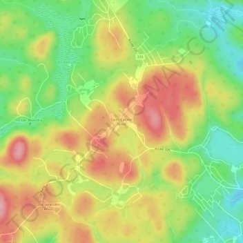 Topografische Karte Saint-Calixte-Nord, Höhe, Relief