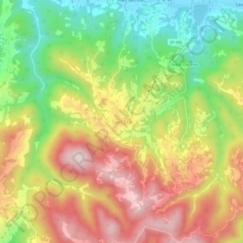 Topografische Karte Sant'Elia, Höhe, Relief