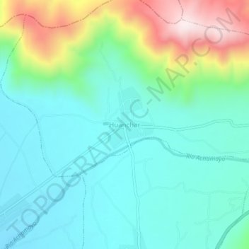 Topografische Karte Huanchar, Höhe, Relief